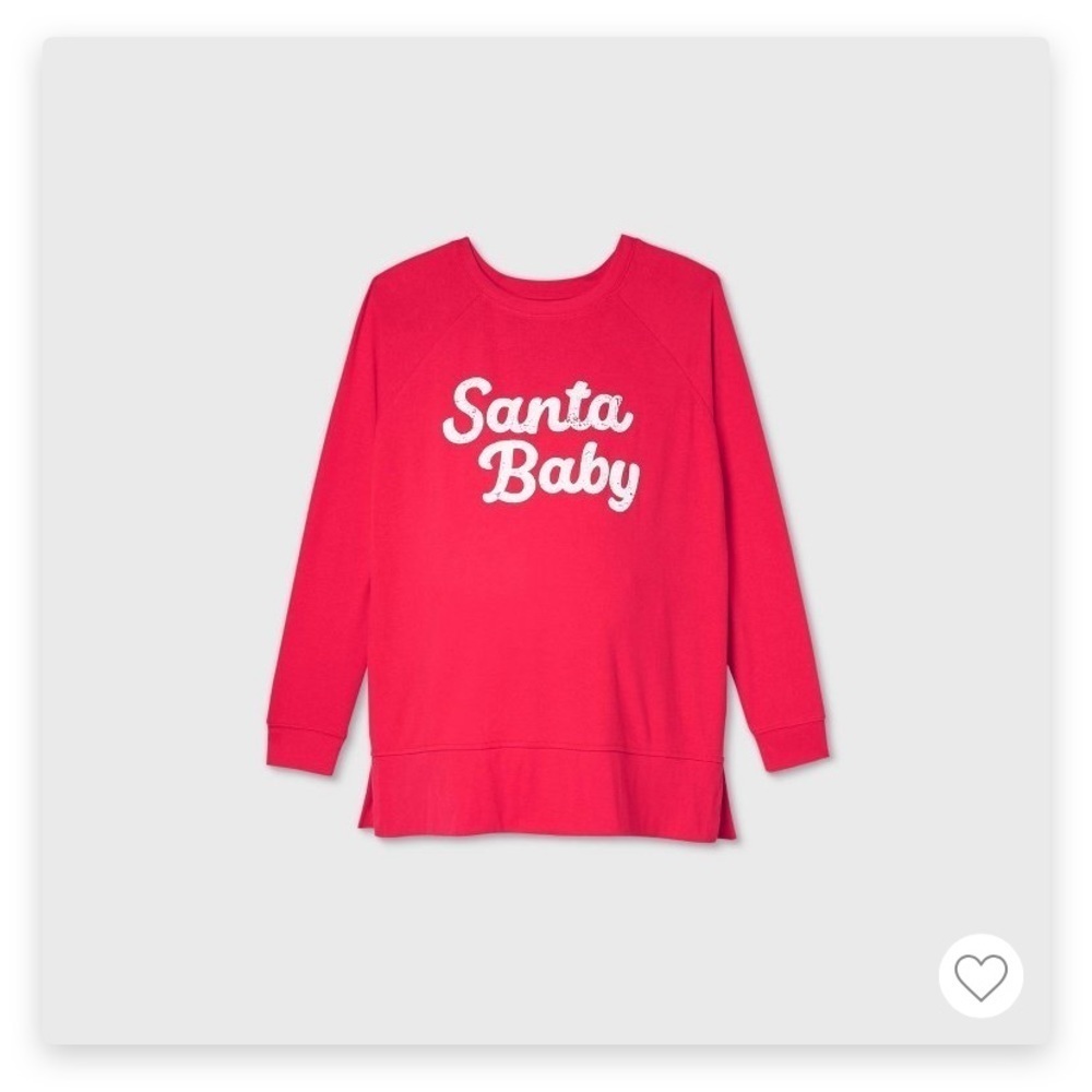 Target Isabel Maternity Women’s Top Christmas Baby Red